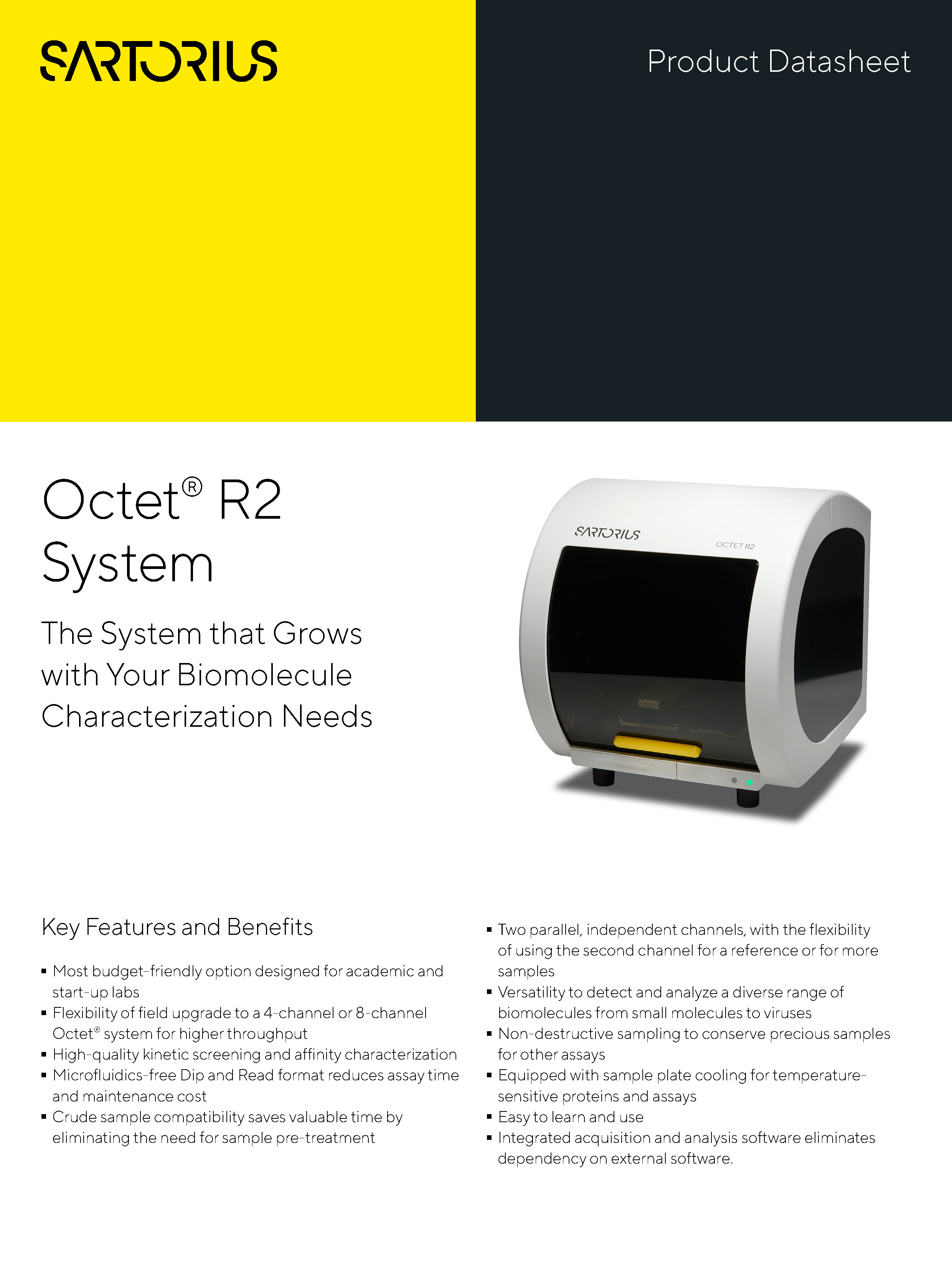 Octet® R2 sustav - Sustav koji raste s vašim potrebama za karakterizacijom biomolekula - Sartorius Croatia