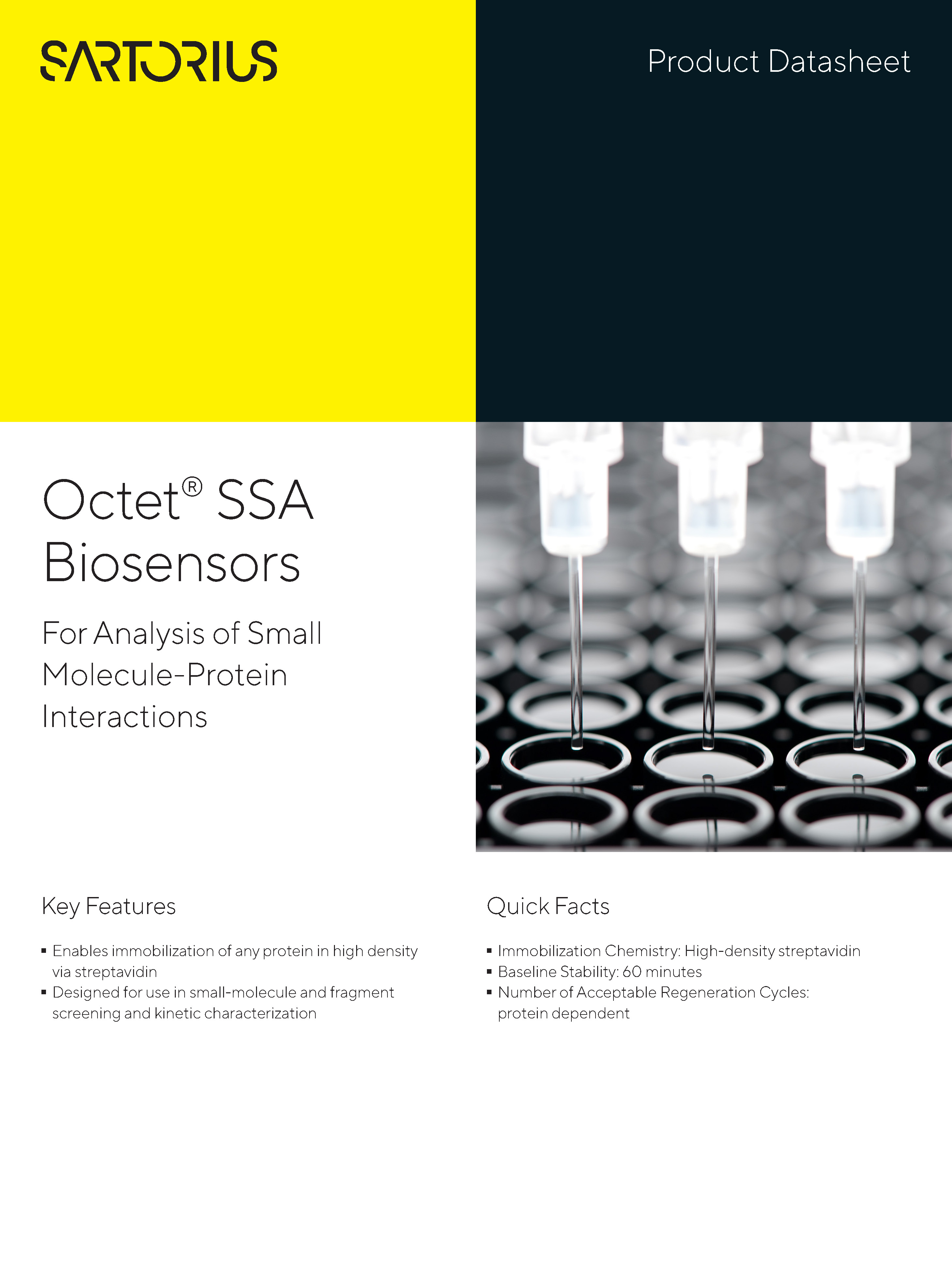 Octet® SSA biosenzori - Za analizu interakcija malih molekula i proteina - Sartorius Croatia